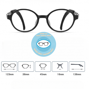 Gọng kính kim loại mã 2306